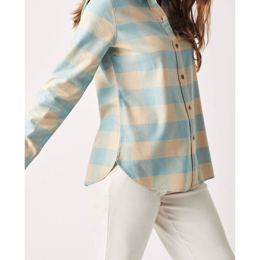 Faherty Classic Flannel Buffalo Check Shirt Organic Cotton Coastal Fall Layering - Picture 2 of 8